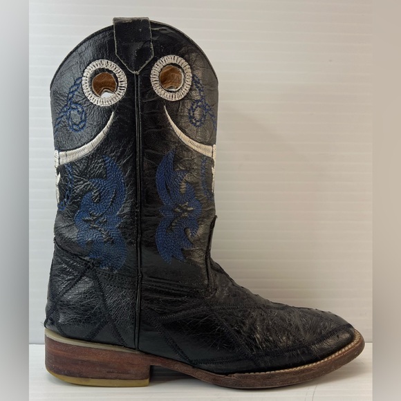 Mens Corral Boots Ostrich Patchwork western boots 8.5 D - Picture 1 of 9
